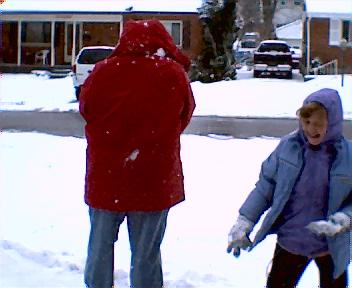 Hubby and Tiff playing in the snow.