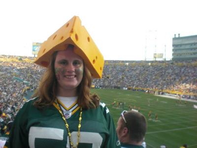 I'm at the pre-season game in Lambeau!