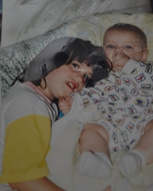 Me and Matthew on my 7th birthday in 1996.