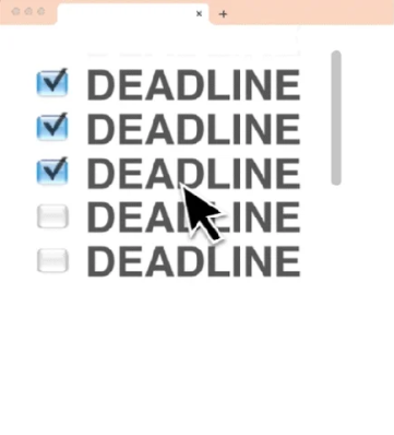 deadline coming