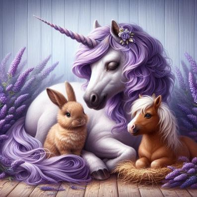 Sprinkles the Unicorn, Bo Bunny and Stetson Pony Image by best friend Angel.