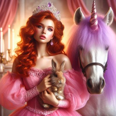 Princess, Unicorn and Bunny Image By Best Friend Angel