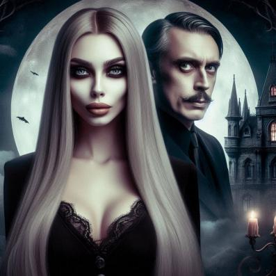 Halloween Gothic couple Rosalie and Gomez or someone else, vampire? 