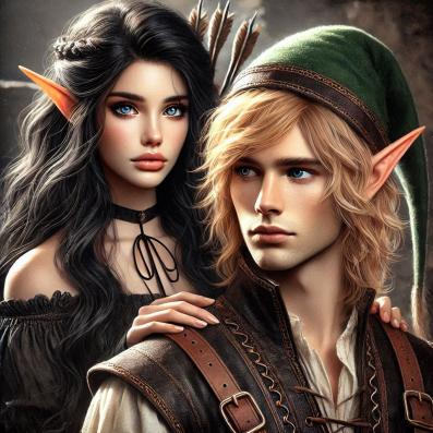 Female Elf and Male Elf Image