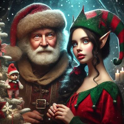 Santa and Woman Elf Image 2 By Best Friend Angel