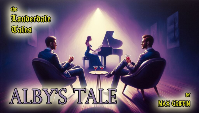 Alby and Seymour in the piano bar.  Image generated by Designer.Microsoft.com