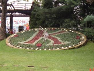 Kennywood Clock ~ At Kennywood - the amusement park - near Pittsburgh.  Once we were old enough to not have to be tied to our parents, this clock was important.  We used it to keep track of time (if we didn't wear watches).  We also used it as a meeting place.  "Meet me at the clock at 4 p.m."  Our parents insisted that we check in with them from time to time.  They often stayed in the picnic area of the park, in the shade.